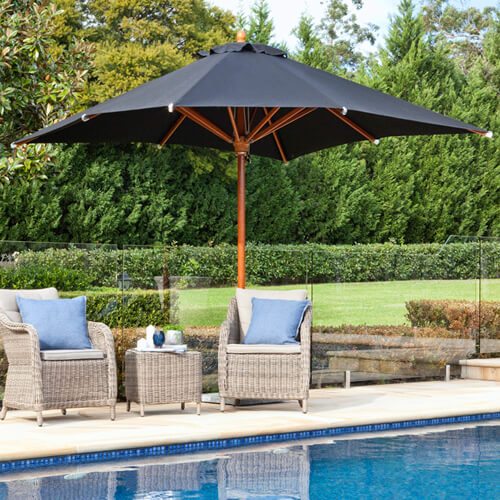 Timber Centre Post Umbrellas Perth | Oasis Outdoor Living